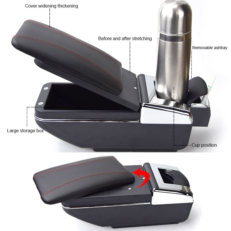 Vtear For mazda CX-3 CX3 armrest box central Store content box cup holder ashtray interior car-styling accessories2019