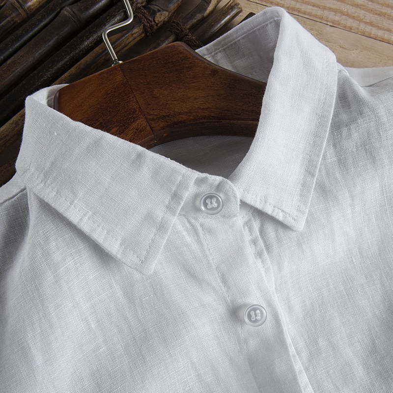 100%  linne långärmade skjortor herr märkesskjortor herr casual linskjorta herr 3xl plus size skjortor man chemise