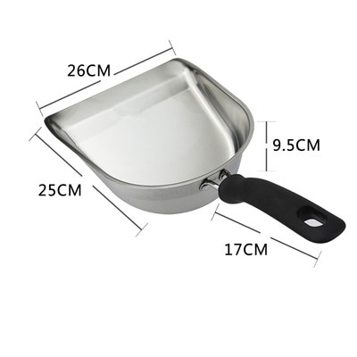 Stainless steel shovel kitchen chef tool food Handheld Portable Table desk Small garbage shovel Cleaning tools Home garden used: Orange