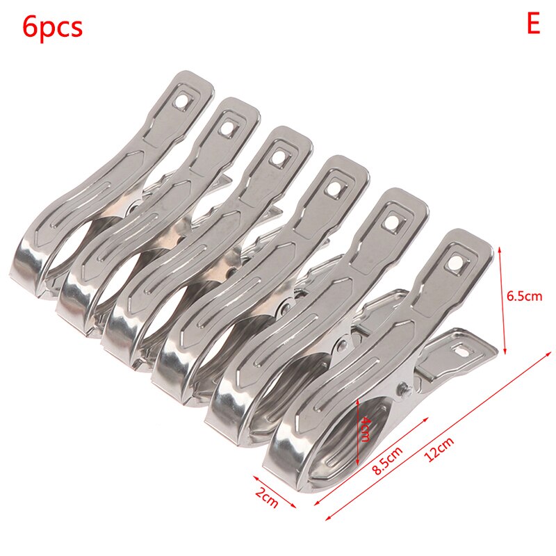 Stainless Steel Clothing Clothespin Quilt Clothes Clip Big Windproof Clothes Pin: E