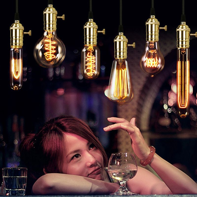 110V 60W Vintage Edison Bulb ST48 Antique Tungsten... – Vicedeal