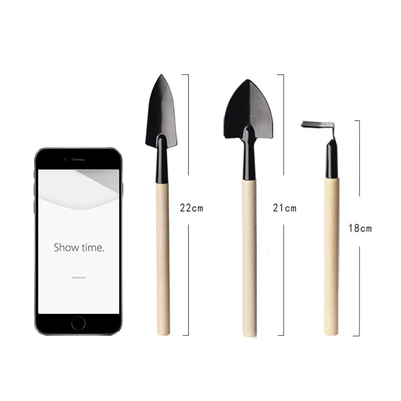 3 Pcs Mini Shovel Rake Garden Plant Tool / 1 Pair Garden Genie Gloves Set Tools Kit TI99