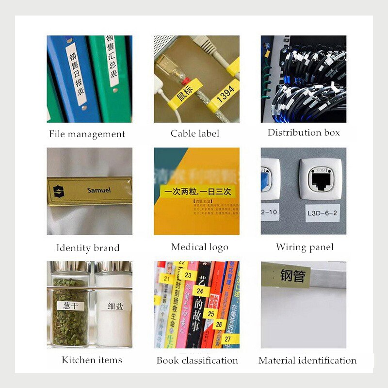 LP5125B Draagbare Draadloze Label Printer 9Mm Handheld Label Maker Industriële Kabel Etiketten Printer Printing Machine