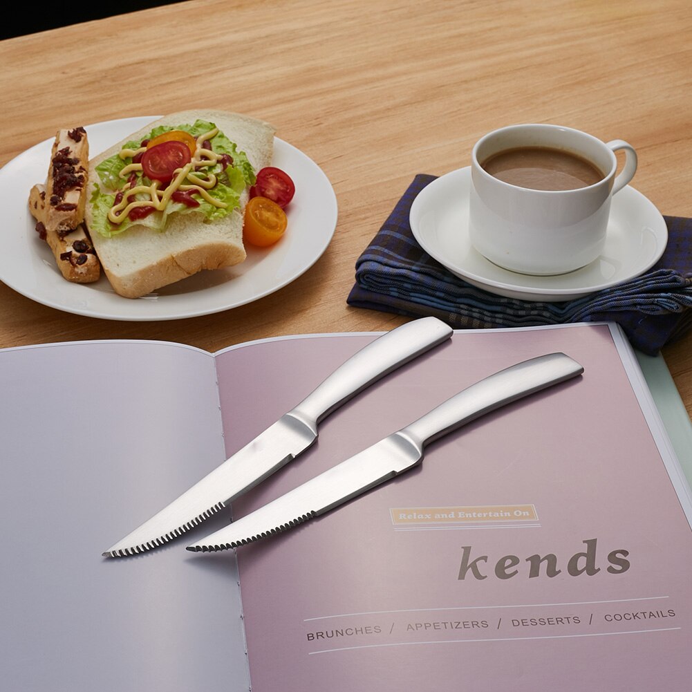 Roestvrij Staal Diner Cutter Steak Cutter Professionele Gekarteld Steak Messen Voor Multipurpose Hnad Gereedschap E2S