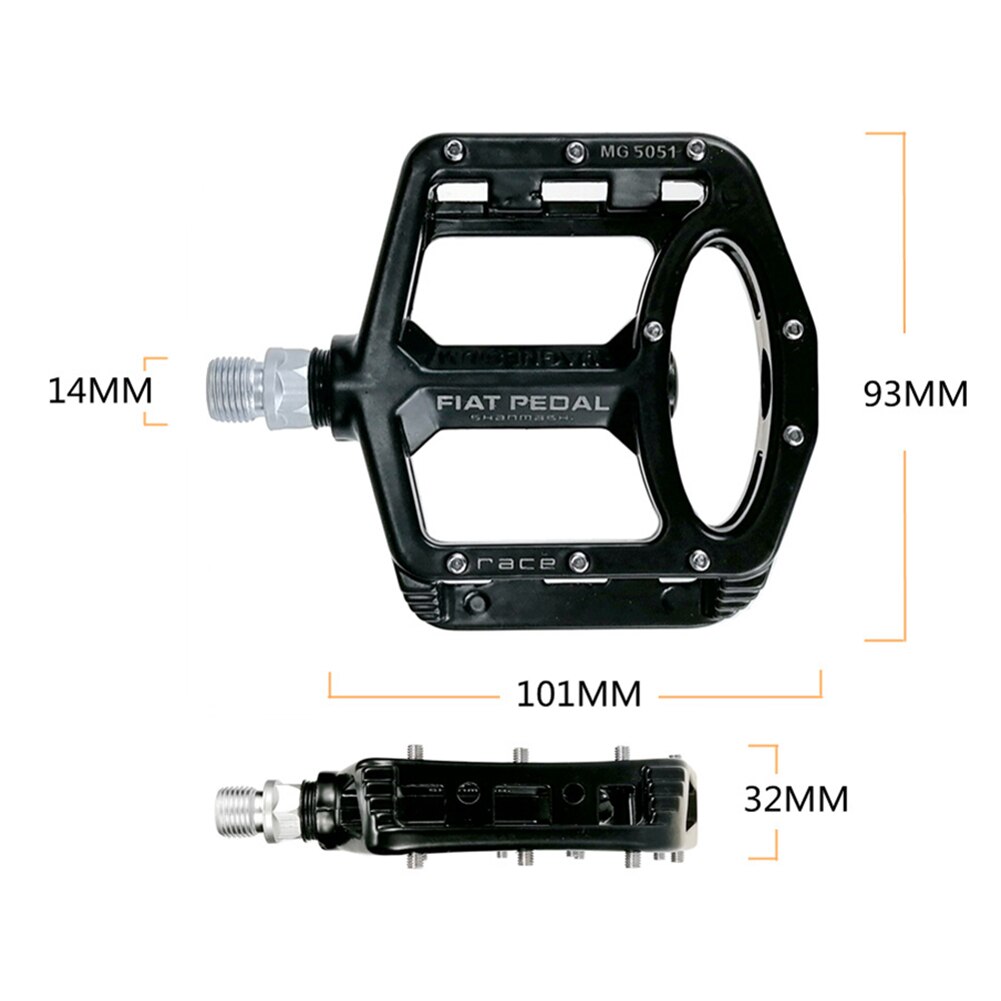 Bicycle Bearing Pedals Flat Bike Pedals Alloy Fixed Gear Road Bike Large Non-Slip Pedals for Cycling Bike Accessories