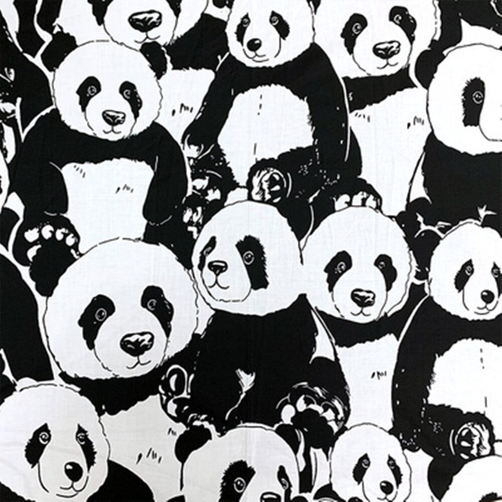 Tela de algodón de imitación de seda de 1 metro, prenda impresa de Panda chino, Patchwork, costura hecha a mano, ropa de verano para niños: Default Title