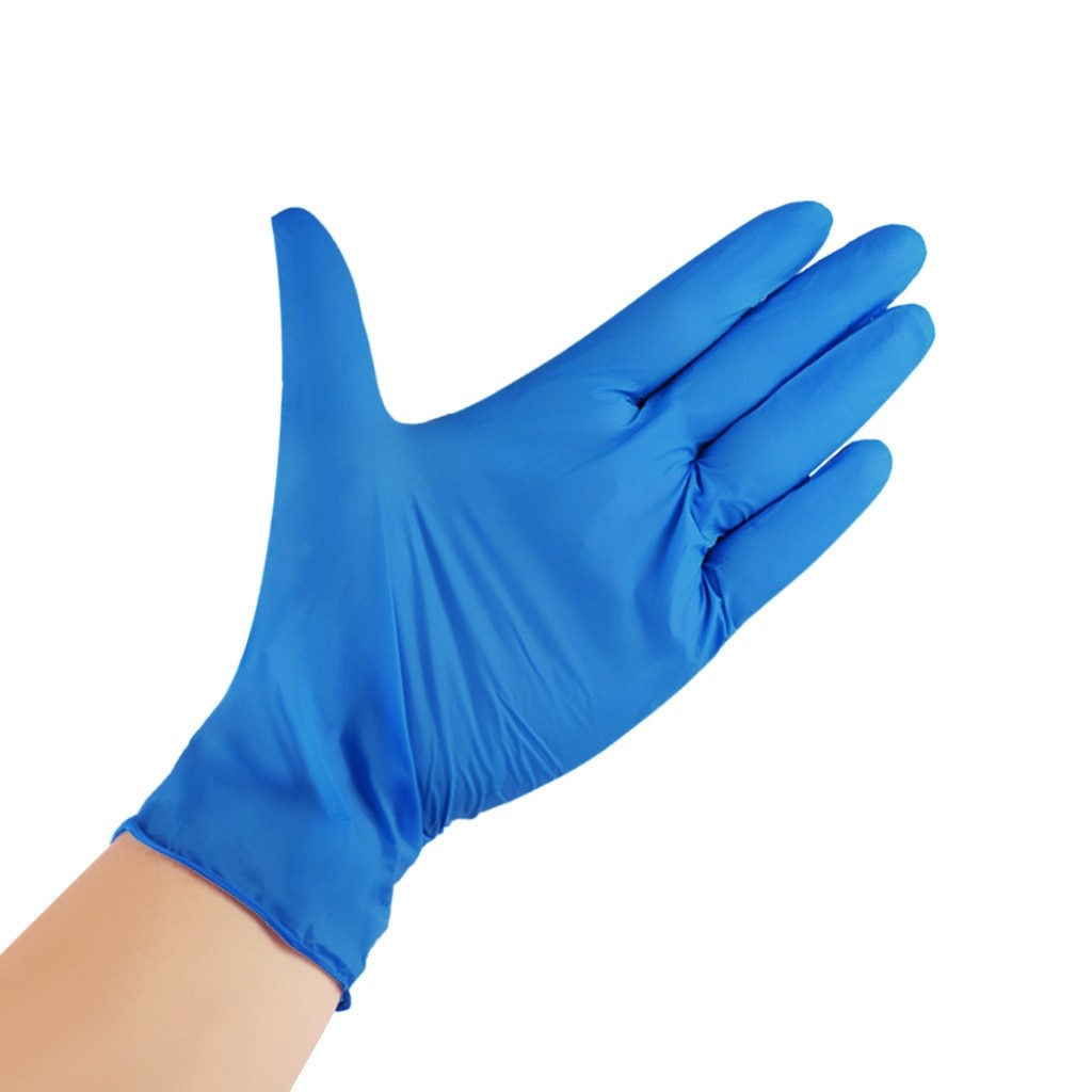 Guantes desechables de nitrilo, manoplas impermeables para el hogar sin polvo de látex, cocina, laboratorio, limpieza, 100 unidades