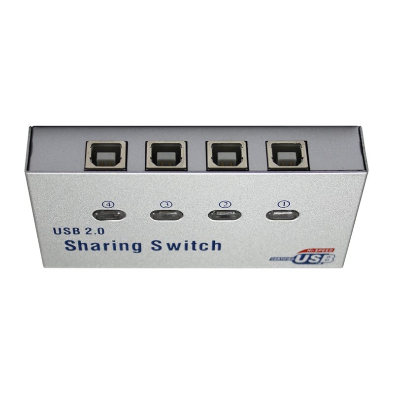 USB four input port printer sharing device AMS-S4P1 multi-computer four in one out automatic switch keyboard mouse one drag four