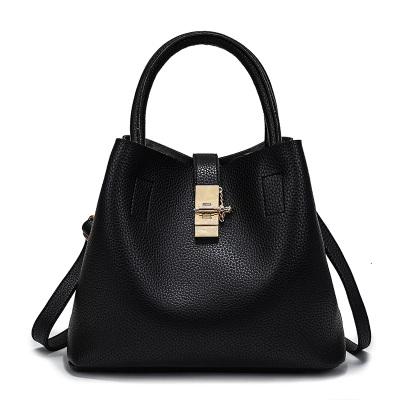 DAUNAVIA- Vintage Women's Handbags Famous Brand Candy Shoulder Bags Ladies Totes Simple Trapeze Women Messenger Bag: black