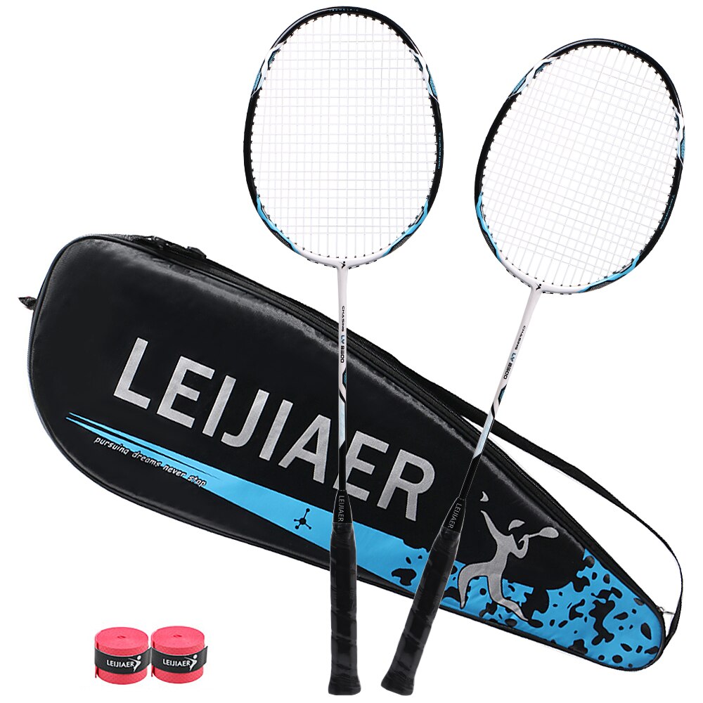 1Pair Integrated Badminton Racket Carbon Composite Badminton Racquet High-Grade Badminton Racquet Indoor Outdoor