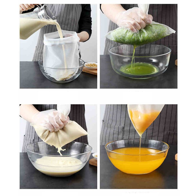 Voedsel Nylon Filterzak Mesh 100/200/300 Scherm Mesh Thee Bier Melk Koffie Oliefilter Mesh Filter Mesh Keuken Stoffilterzak