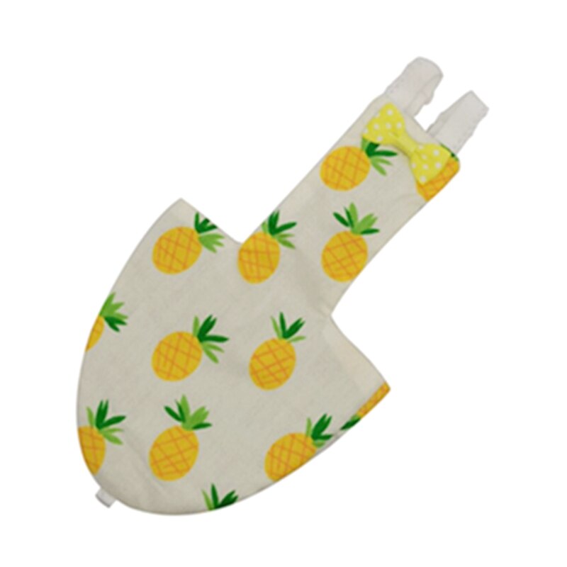 Xs/S/M/L Papegaai Luier Met Bowtie Leuke Kleurrijke Fruit Bloemen Valkparkiet Kleding: Pineapple / S