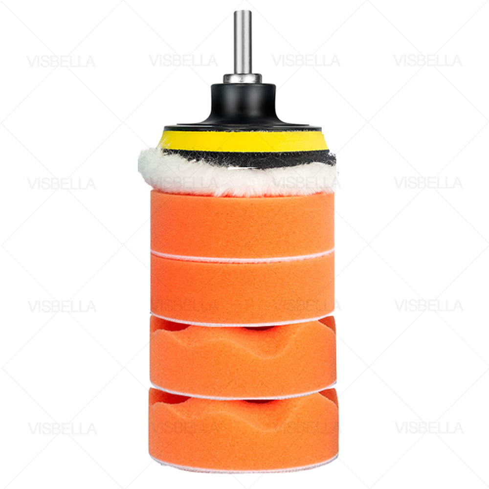 3Inch Car Polishing Kit Sponge Foam Pad Auto Headlight Wheel Polisher Polishing Refurbish Abrasive Disc Sandpaper Buffing Pads: package 20