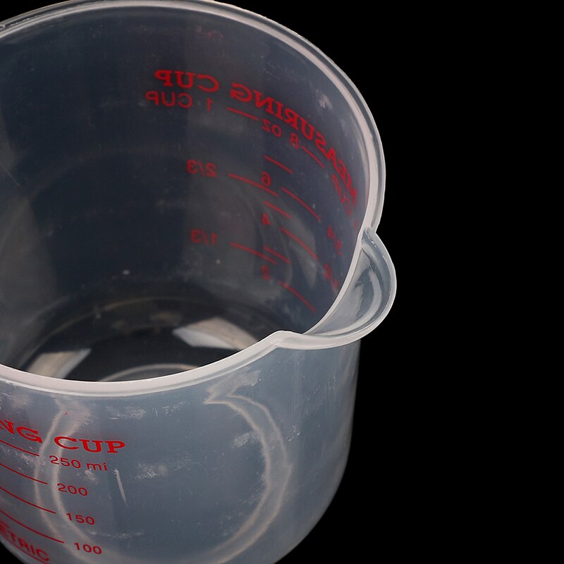 1 Pcs 250/500/1000 Ml Cup Plastic Clear Maatbeker Kruik Giet Uitloop Oppervlak Keuken Tool levert