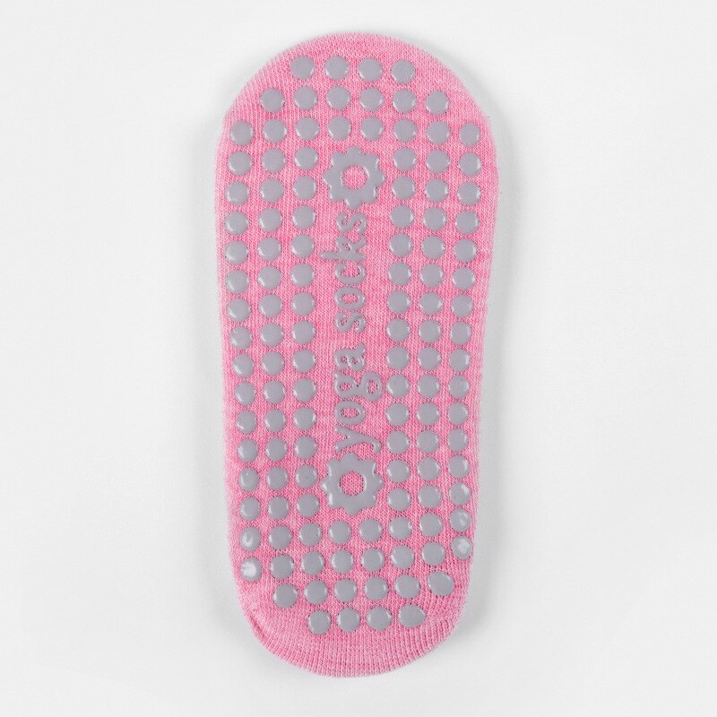 Ren bomull silikon halkfria yoga sport pilates strumpor: Blå