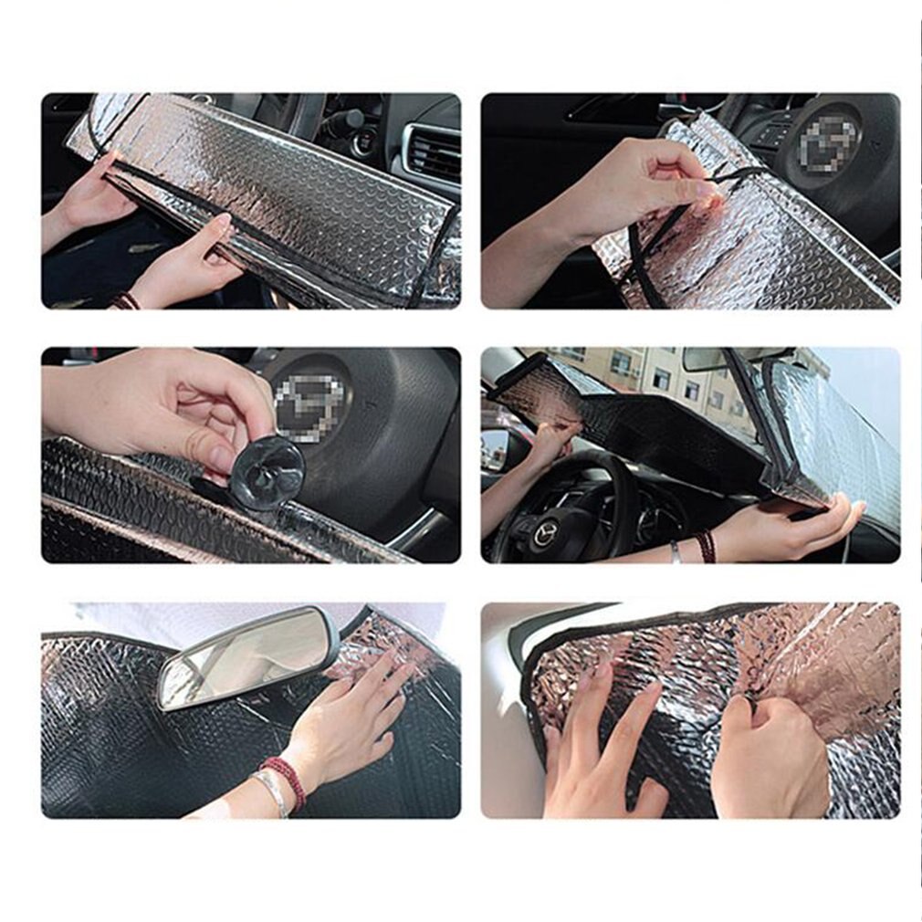 Auto voorruit zonneschermen hoes casual opvouwbare hoes voor voor- en achterruit reflecterende schaduw auto zonnebrandcrème zonnescherm