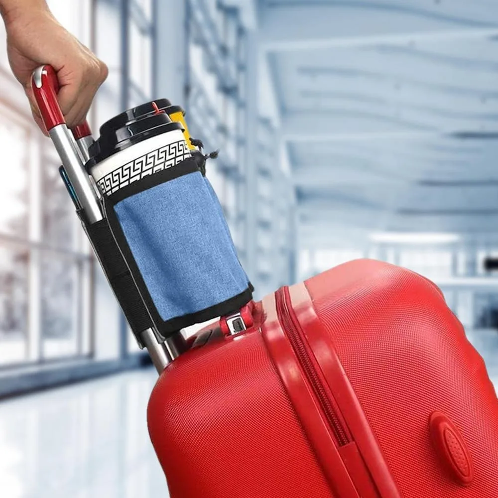 Podróżny uchwyt na kubek do bagażu Trwała walizka na napoje Podróżny uchwyt na kubki do kawy z mlekiem Pasuje do wszystkich uchwytów walizki