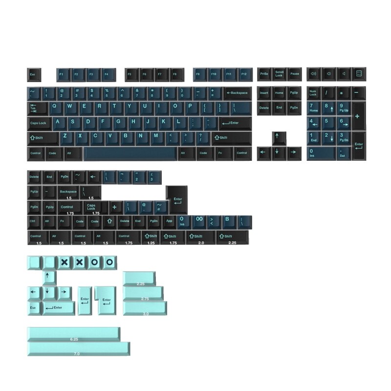 173 pcs keycaps gmk double shot keycap diy for cherry mx mechanical keyboard  t84c: Monster