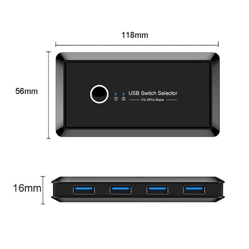 Commutateur USB KVM USB 3.0 2.0 commutateur 2 ports pièces partageant 4 périphériques pour clavier souris imprimante moniteur USB 2.0 3.0 sélecteur de commutateur