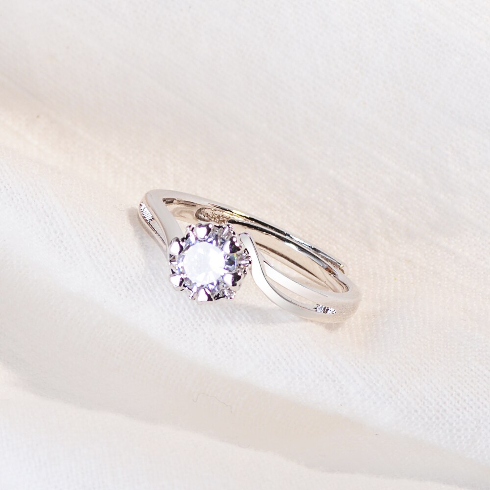NEHZY 925 en argent Sterling nouvelle femme bijoux de de cristal Zircon fleur anneau ouvert taille réglable anneau