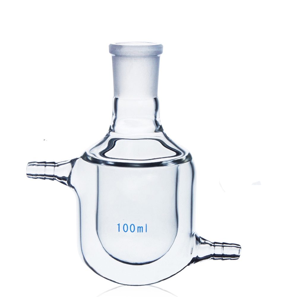 25/50/100/250/500ml Double Layer Jacketed BORO Reactor Bottle Laboratory Graduated School