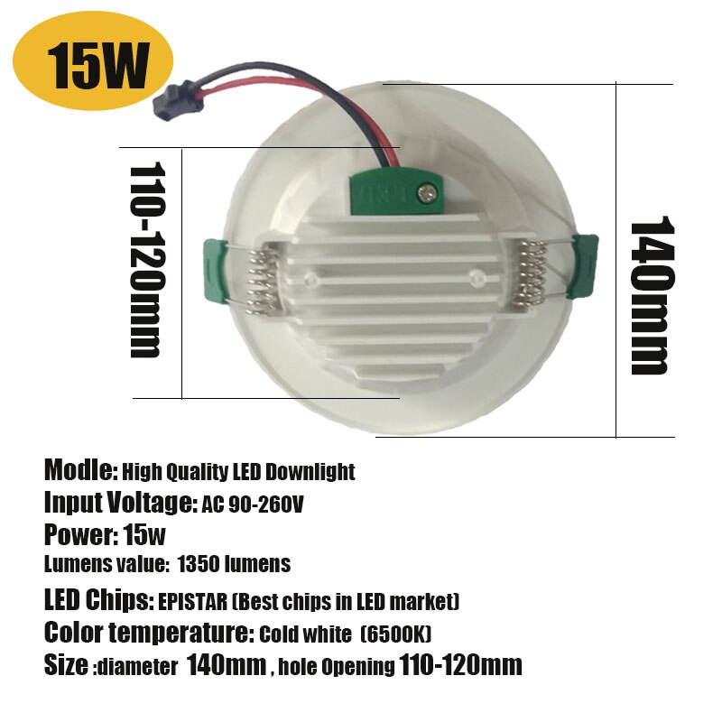 Spot Led Downlight 18W 15W 12W 9W 5W Ronde Verzonken Neer Licht Led Spot Verlichting AC90-260V Slaapkamer Keuken Indoor Koud Wit