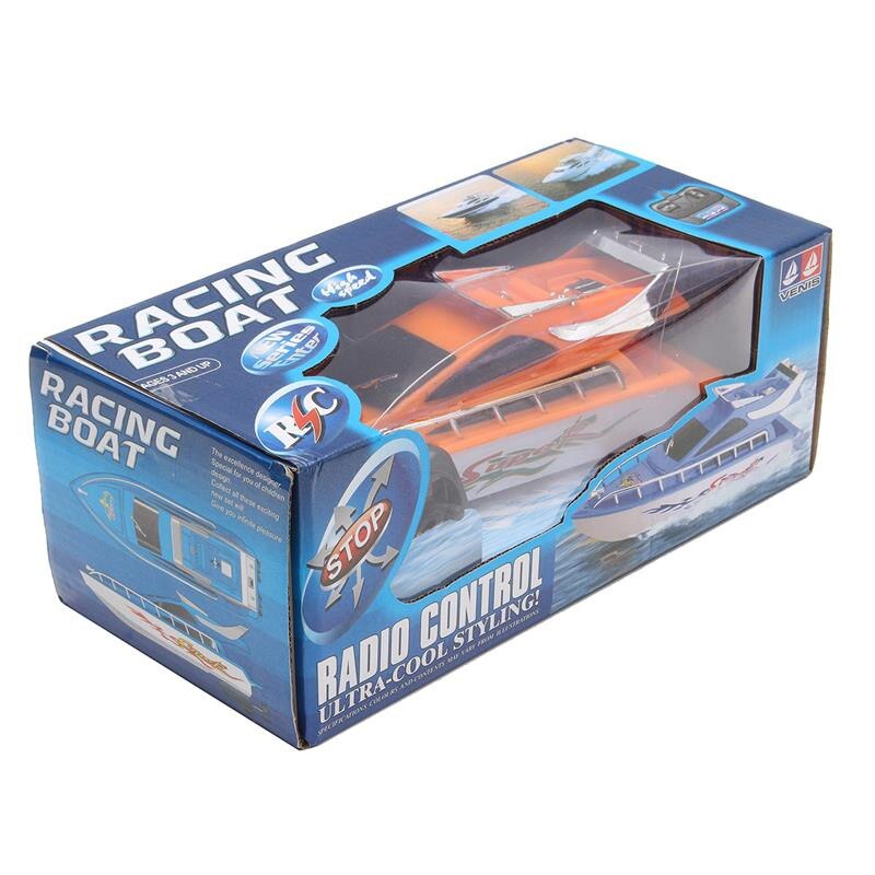 JIMITU Mini RC barcos naranja plástico eléctrico de Control remoto lancha para niños de Control remoto barco Juguetes