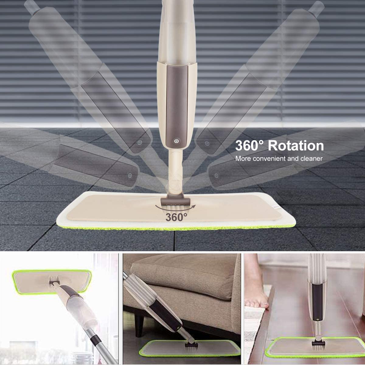 Spray Mop for Floor Cleaning Hardwood Floor Mop Microfiber Mop for Tile Floors Wet Jet Mop with Sprayer and 2 Mop Pads