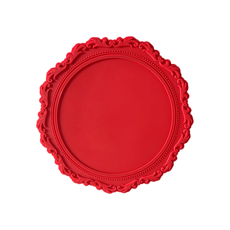 Almohadilla aislante resistente a altas temperaturas, tapete de silicona resistente al calor para mesa de comedor, tapete grueso para el hogar, tapete para tazas, cuenco y plato: Blanco