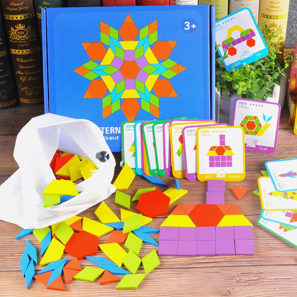 155pcs Puzzel Games Educatief Speelgoed Voor Kinderen Puzzel Leren Kinderen Ontwikkelen Houten Speelgoed voor Jongens Meisje
