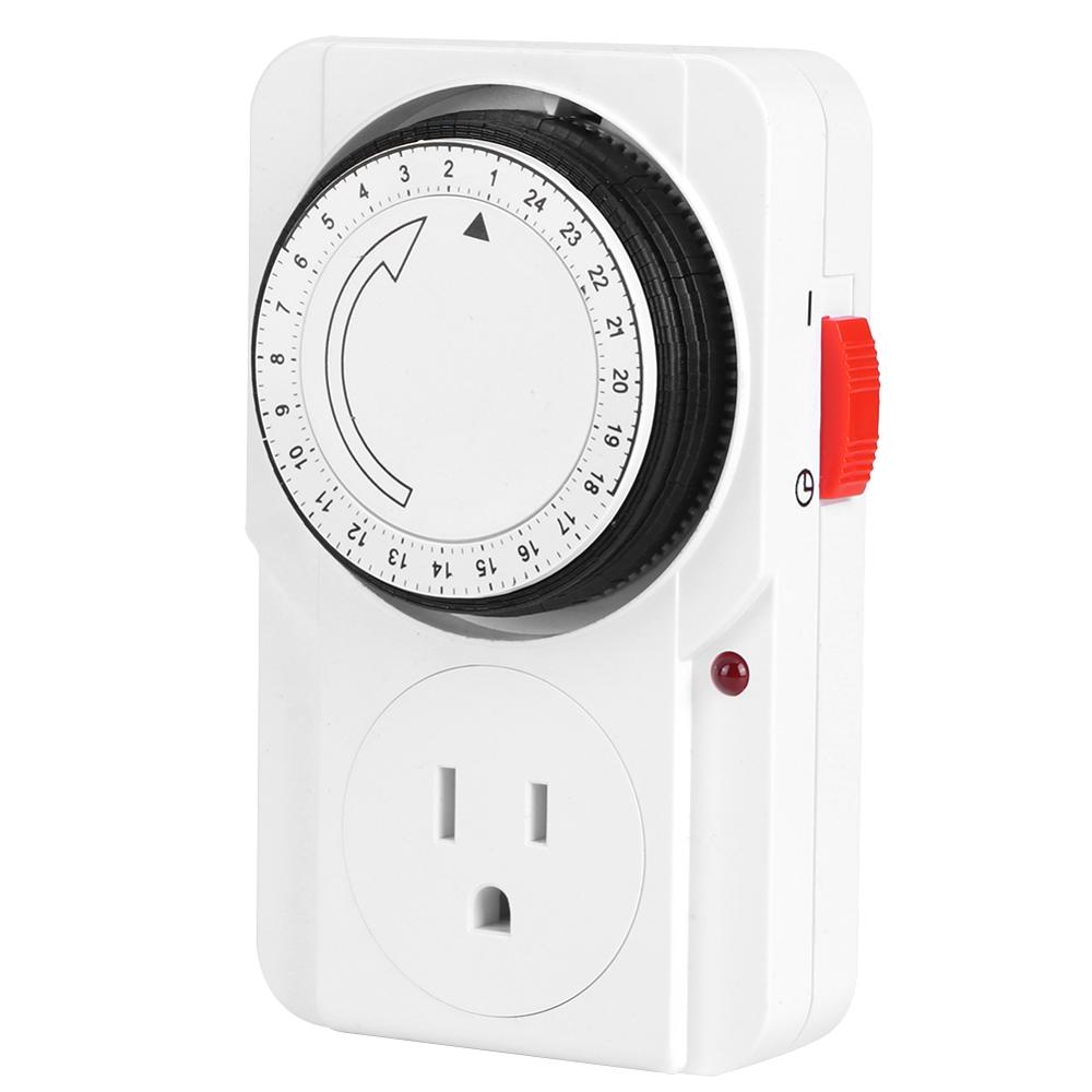 Programmable Timer Socket Weekly Programmable Indoor Mechanical 24 Hour Plug-In Outlet Timer EU/US/UK Plug