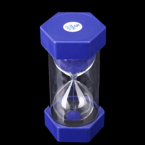 Security Hourglass 5 minutes Sand Timer Blue