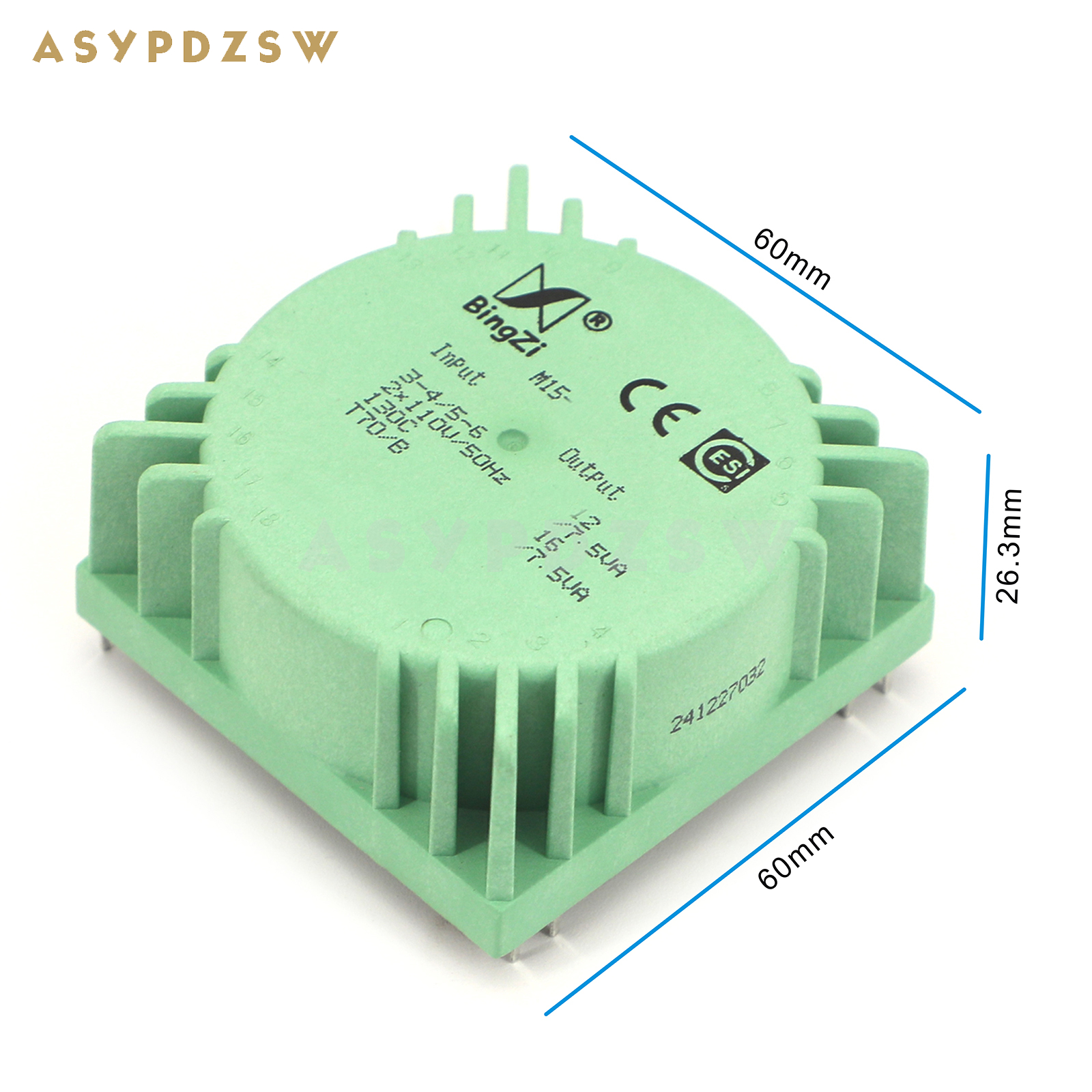 M15 AC 110x2 IN 15VA Epoxidversiegelter Topf-Ringkerntransformator 15W AC 9V ---- 24V (optional)