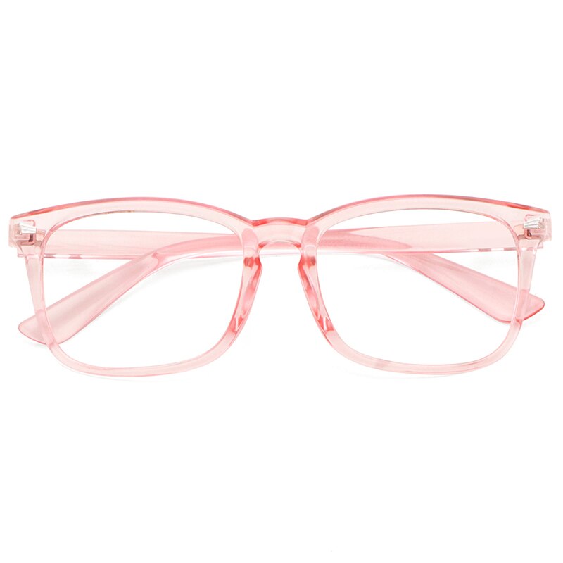Blue Light Blocking Glasses, Anti Eye Strain Headache (Sleep Better),Computer Glasses UV400 Transparent Lens: C7 Pink Clear