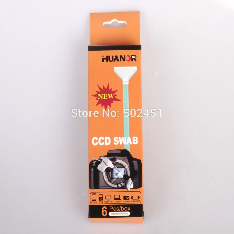 6 PCS CCD Sensor Cleaning Kit CMOS Cleaner Dry SWAB for Camera DSLR Cameras !