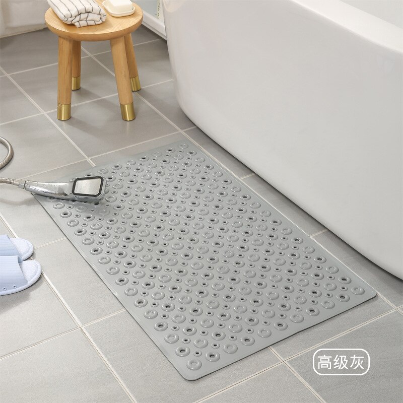 Bathroom Mat Hotel Bathroom Non-Slip Mat Suction Cup Shower -Resistant PVC Mat bath mats bathroom Non-Slip Seepage carpet: Gray / 53cm x 53cm
