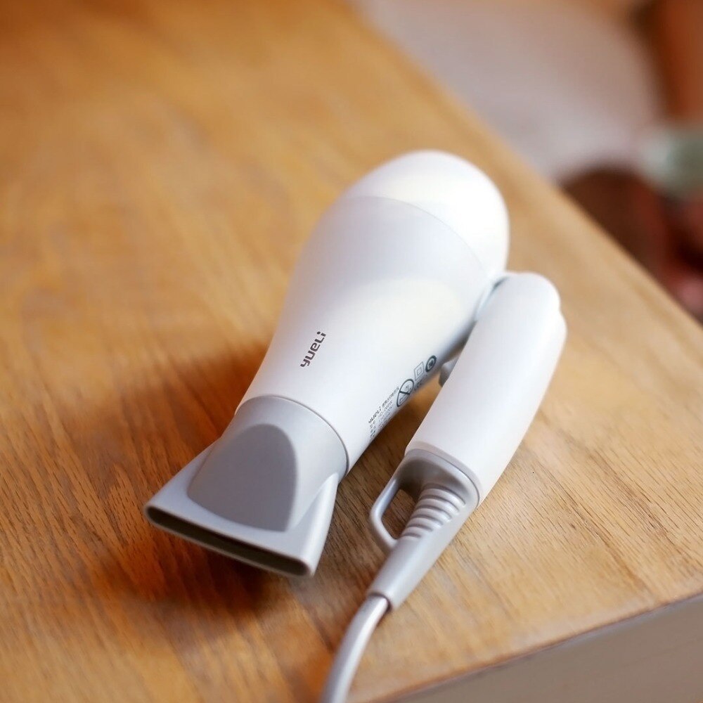 XIAOMI-HD-066W MIJIA YUELI, difusor de pelo para el hogar, 1200W, cuidado del cabello, , secado rápido, portátil, viaje, mango plegable
