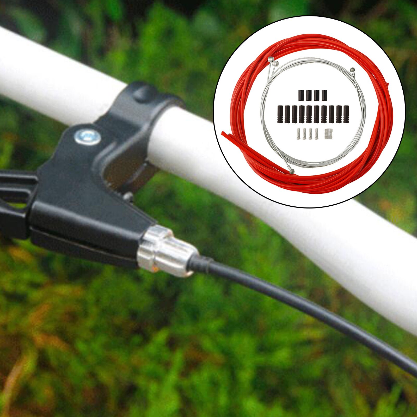 Ensemble universel de boîtier de câble de frein de vélo er/dérailleur et frein, boîtier de câble de frein de 2.5m (OD 5mm), boîtier de câble de 2m er (OD 4mm): Red