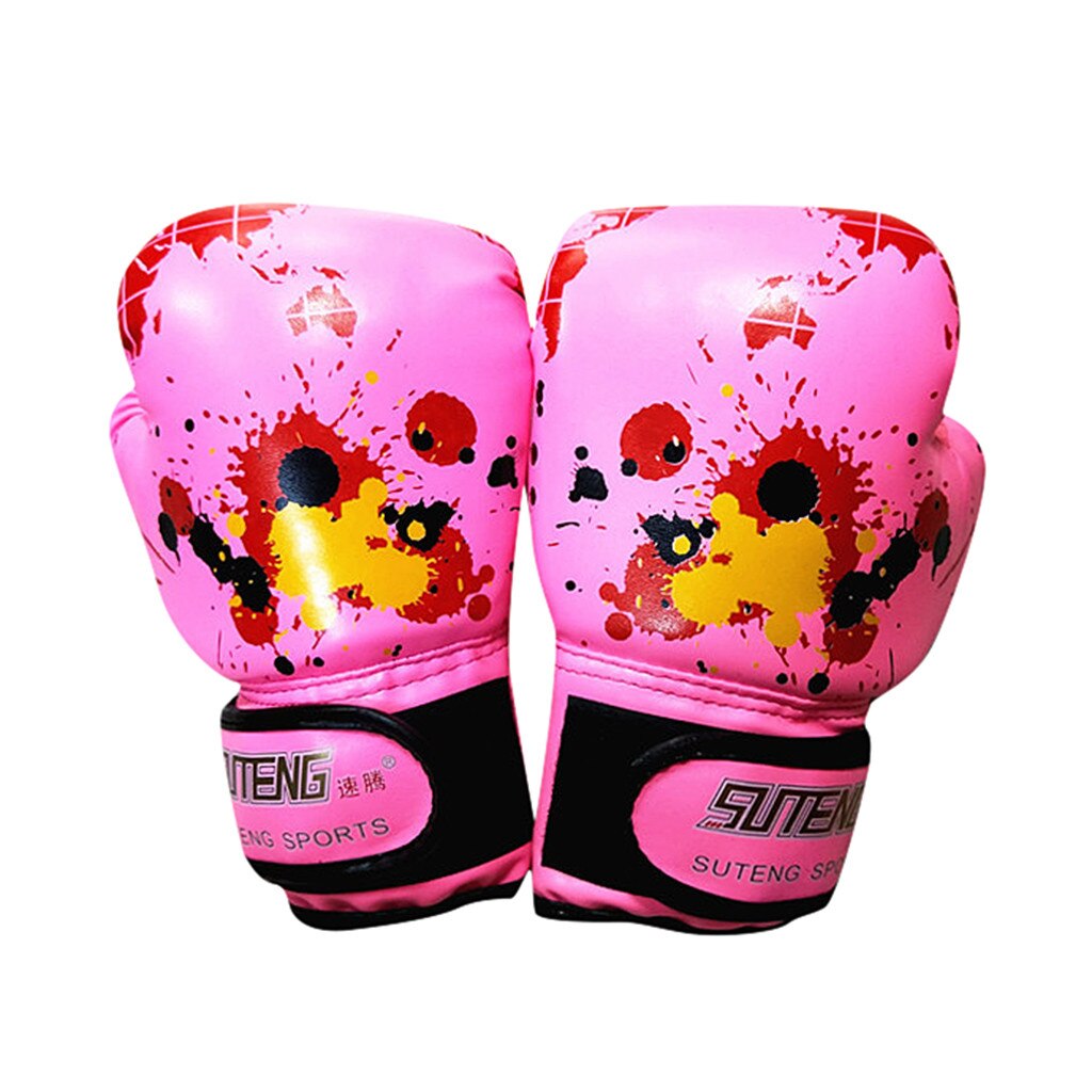 Kinderen Cartoon Bokshandschoenen Kickboksen Bokszak Training Fight Karate Muay Thai Boxeo Gratis Vechten Mma Sanda Training: Roze