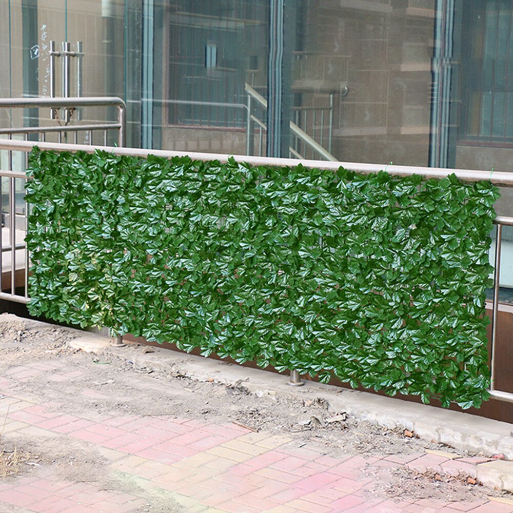 Panel enrollado de hiedra para decoración del hogar, cerca Artificial de hojas verdes con protección UV para balcón, privacidad, jardín, patio trasero, plantas de ratán para pared