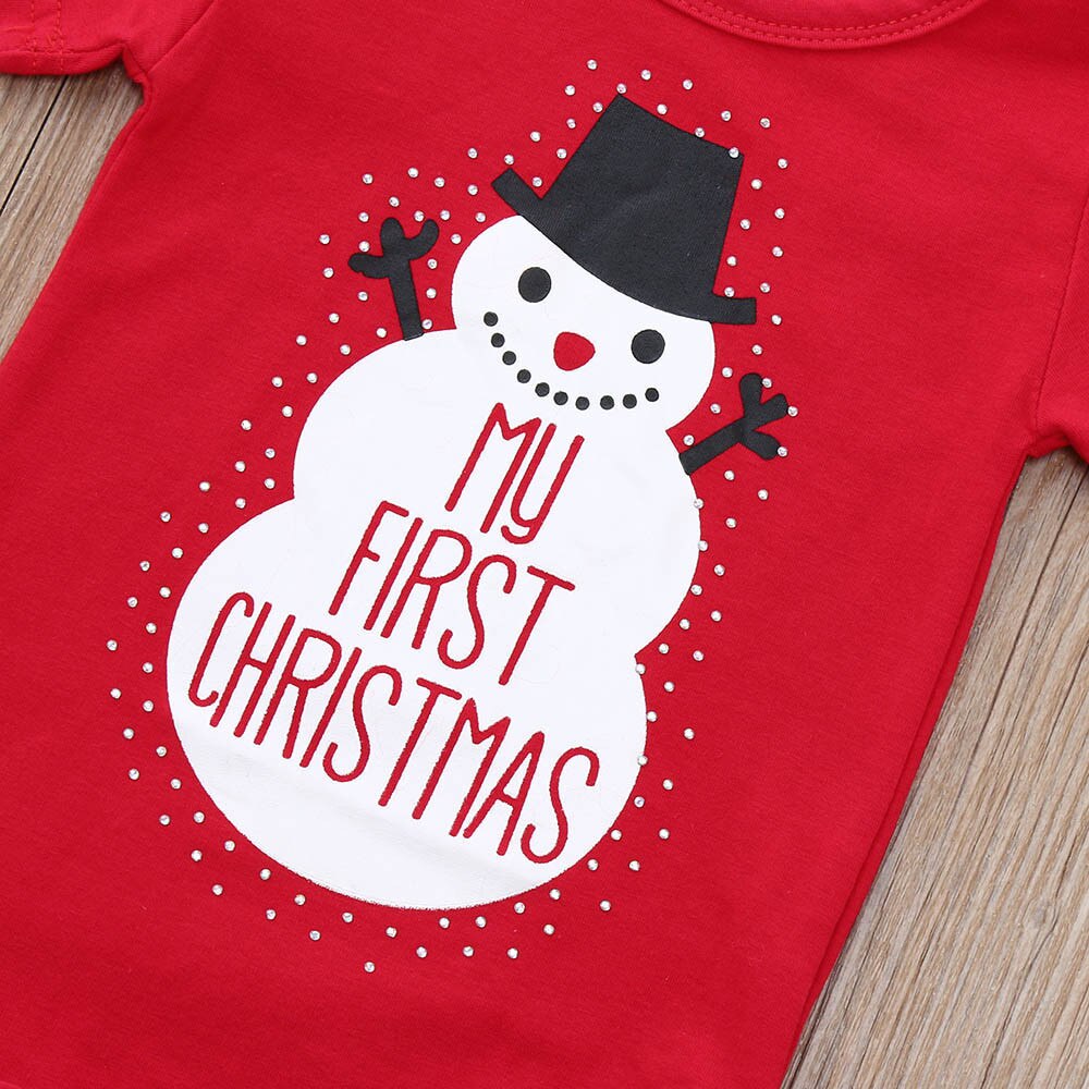 Newborn Baby Christmas Infant Girl Boys Rompers Jumpsuit Clothing Outfits Santa Snowman Xmas Infant Clothing Costume A1