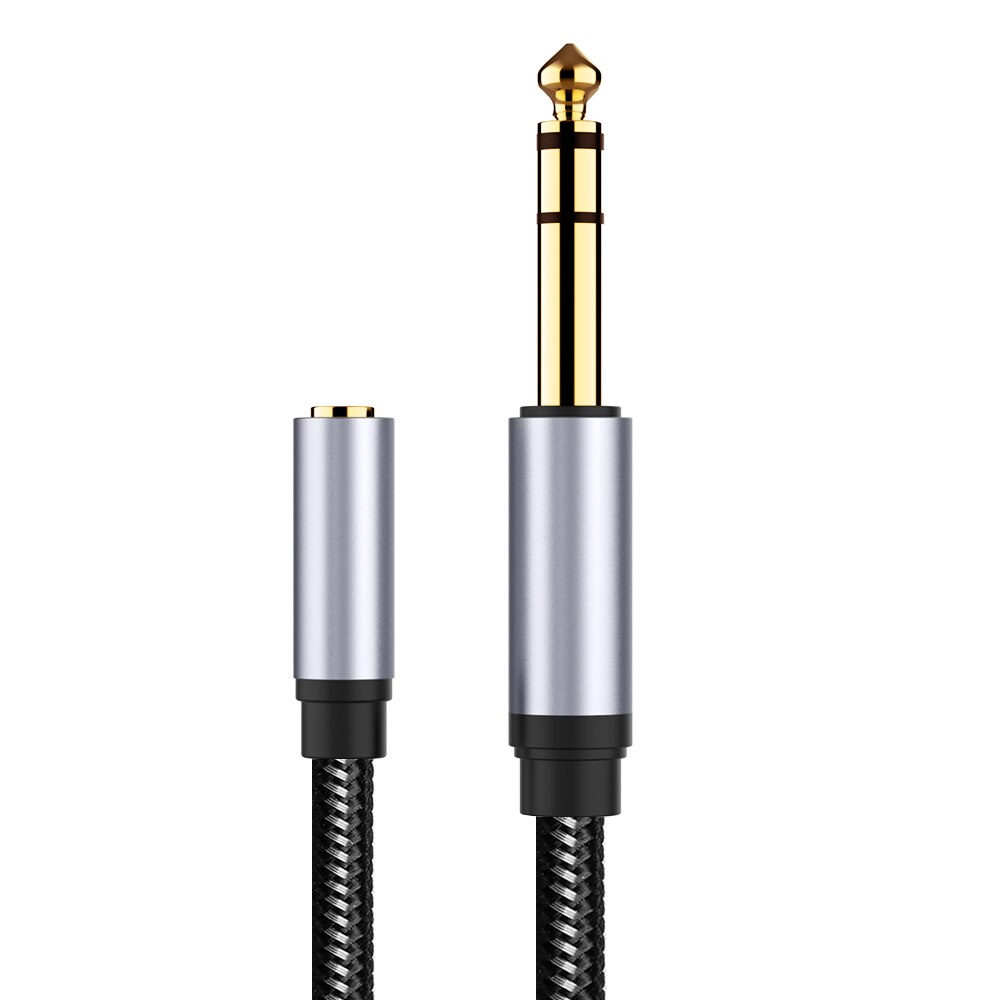6.5Mm Male Naar 3.5Mm Vrouwelijke Audio Aux Kabel Headset Microfoon Gitaar Recording Adapter Vergulde 6.5/3.5mm Converter Aux Kabel: Default Title