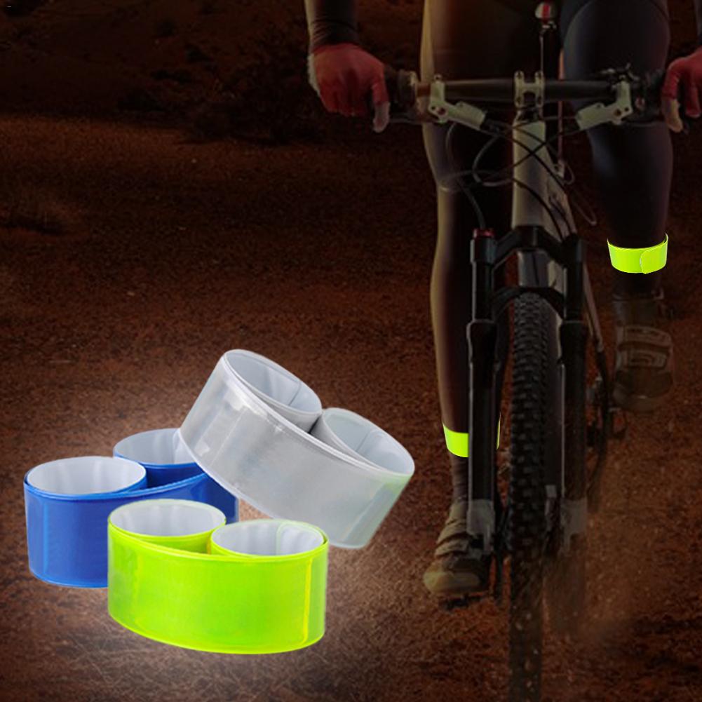 Radfahren Reflektierende Streifen Fahrrad binden Hosen Bein Gurt Reflektierende Band Lauf sicherheit warnung Band Radfahren zubehör