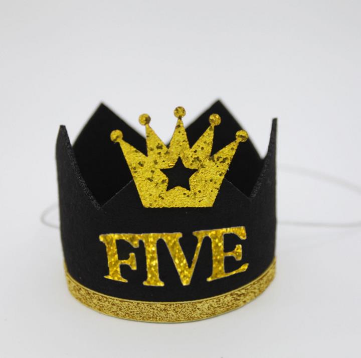 1 Pc Birthday Hats Decor Cap One First Birthday Hat Princess Boy Crown 1st 2nd 3rd Year Old Number Birthday Party Decorations: 4