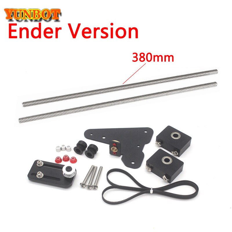 3D Printer Parts Upgrade Kits Creality Ender 3/CR10 Dual Z Axis T8 Lead Screw Kits Bracket Aluminum Profile WIth Belt Pulley: ENDER 3