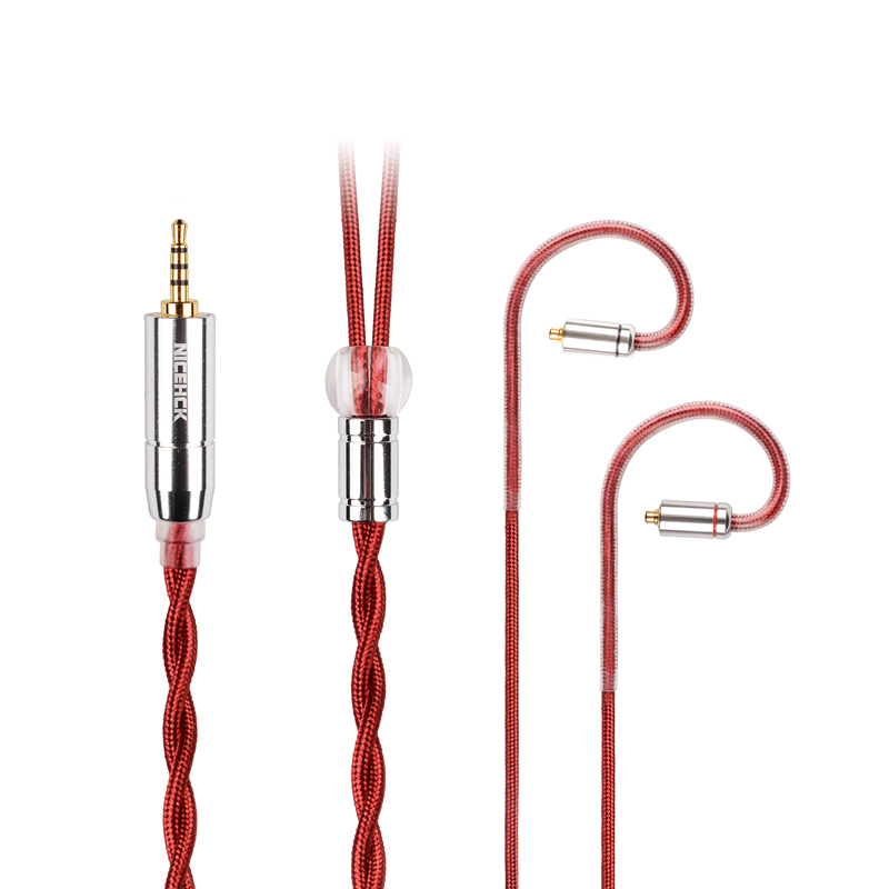 NICEHCK RedAg 4N Cable Coaxial de auriculares HiFi de plata pura MMCX QDC 2 pines para HOLA Zero KATO Aria LAN Cadenza tangzu fudu CHU II: MULTICOLOR