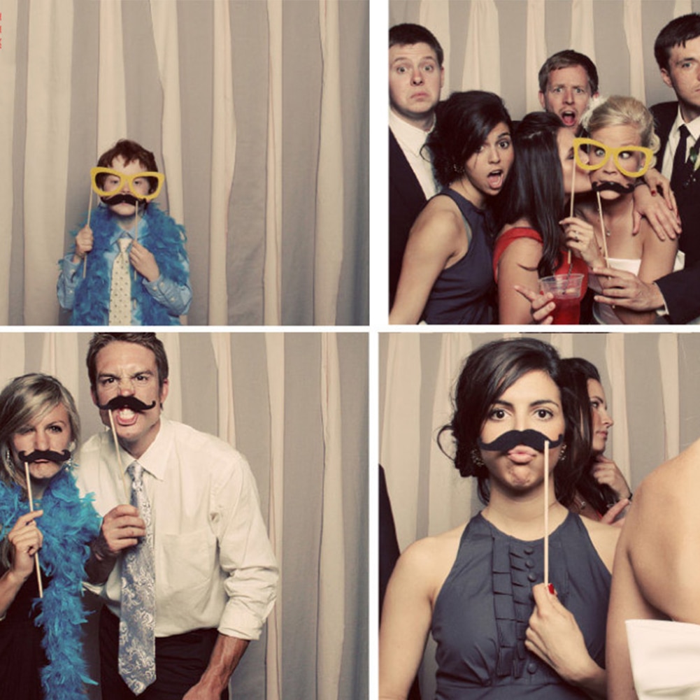 Photo Booth Large Picture Frame & 2Photo Prop Wedding Decoration Hen Do Party Selfie Fun Game Photo Accessories Party Decor