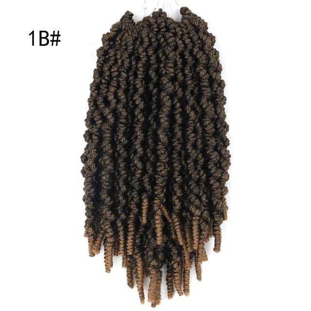 LISI chica pasión Twist pelo Crochet extensiones de trenzado trenzas de ganchillo sintéticas primavera Pelo trenzado para esponjoso: T1B / 613