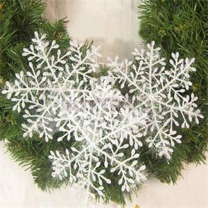 15 Stks/partij 11 cm Kerstversiering Witte Sneeuw Sneeuwvlokken Stelletje Opknoping Ornamenten Sneeuw voor Kerstboom Accessoires