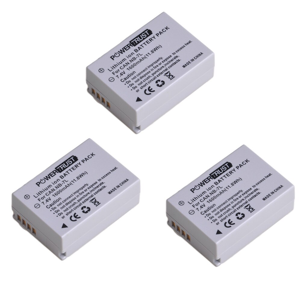 NB-7L NB7L 1600mAh batterie Rechargeable et LED chargeur USB pour Canon PowerShot G10 G11 G12 SX30 est appareil photo numérique: 3Battery